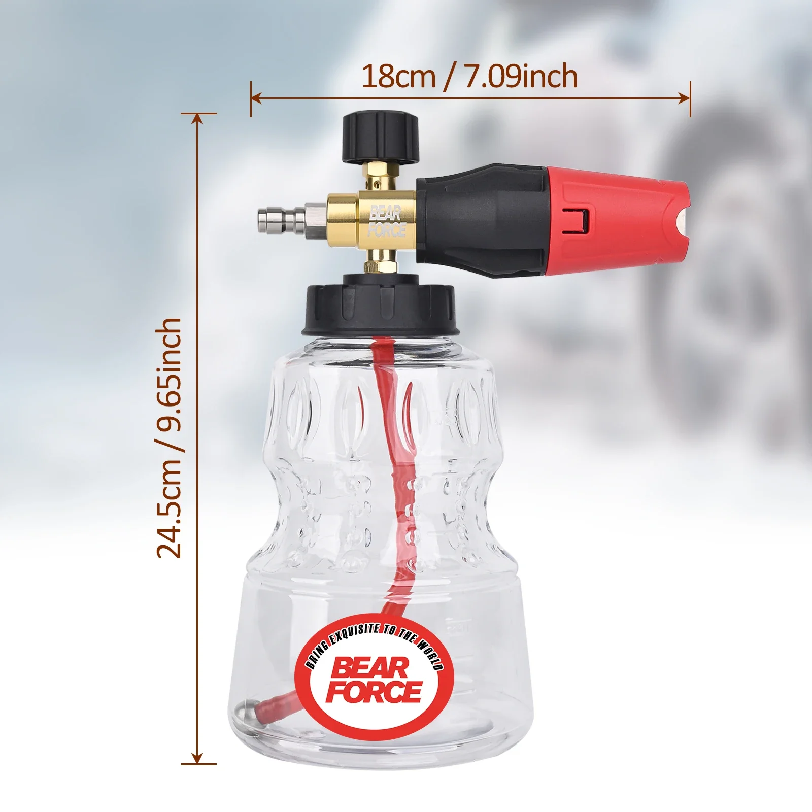 Hochdruckreiniger-Schaumkanone 1L, 360 ° Verstellbarer Schaumsprüher, Autowäsche für Karcher WAP Lavor Bosch Nilfisk Parkside Koblenz – Detail 9