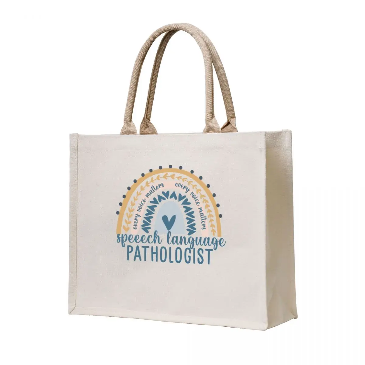 

Speech Language Pathology rainbow woman gift Tote Bag Portable shopping bag Canvas Handbags