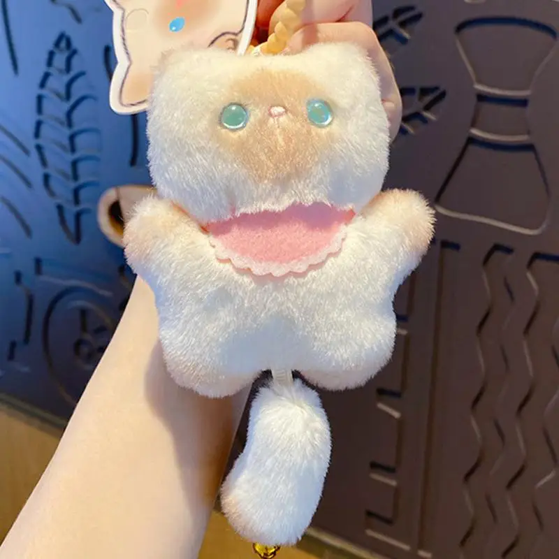 ぬいぐるみバッグ,面白い猫のぬいぐるみ,柔らかいキーホルダー,バックパックのアクセサリー,収集可能な人形,お友達のための家の装飾