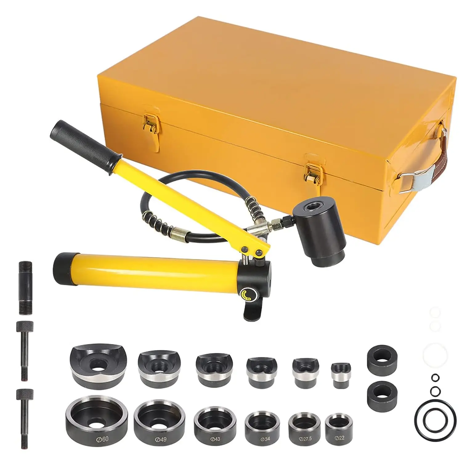 SYK-8B 10 Ton Hydraulic Knockout Punch Driver Tool Kit Manual Handle Puncher Tools With Hole Digger Set Metal Sheet Puncher