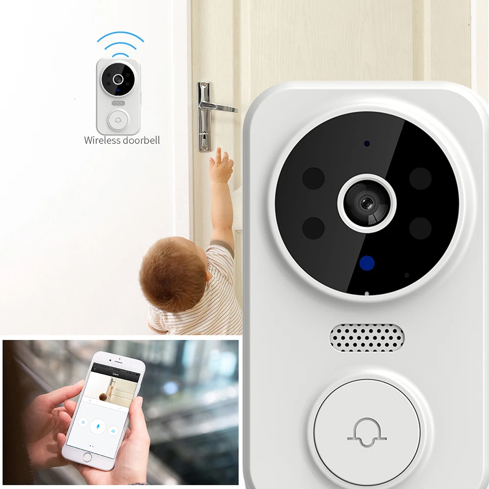 Tuya Smart Video WiFi Wireless Doorbell Two-way Intercom Intelligent Infrared Night Vision Household Electronic Cat Eye For Home