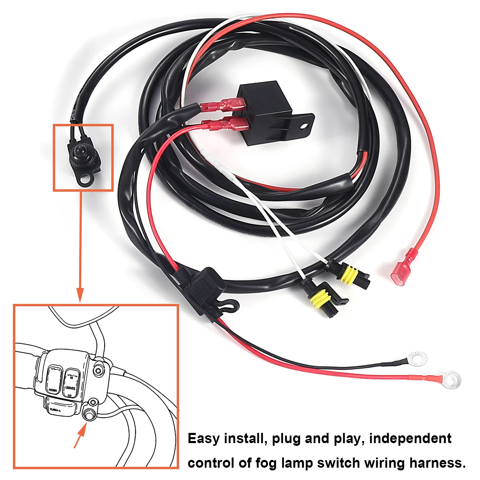 4.5\'\' LED Fog Lighting Passing Auxiliary Bracket for harley custom dynamics lights road king street glide Turn Signal
