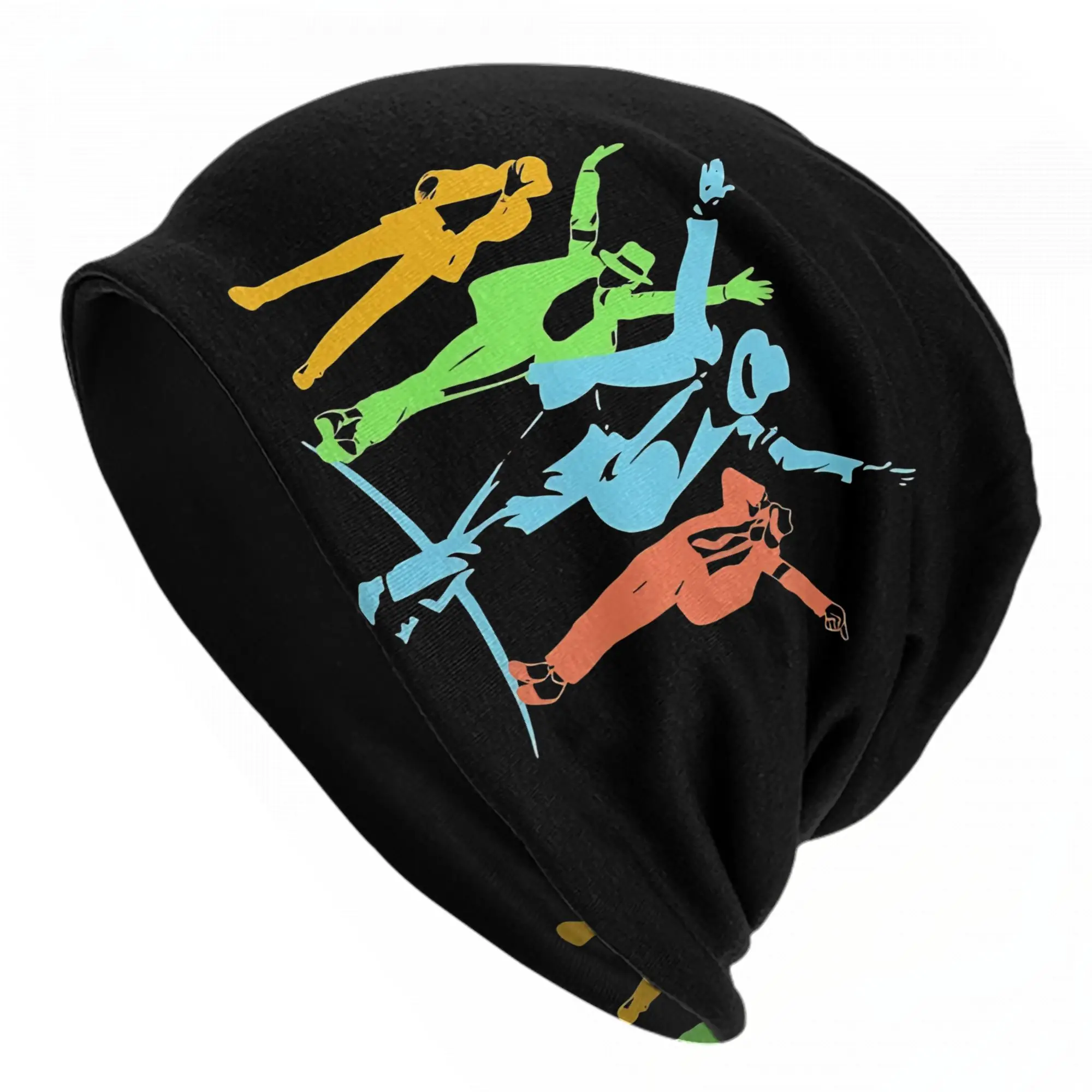 Neon Art MJ Cap Fashion Unisex Street Skullies Beanies Hats Spring Warm Multifunction Bonnet Hats