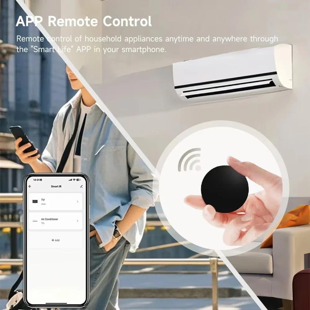Tuya WiFi/ZigBee Smart PIR Sensor كاشف حركة بالأشعة تحت الحمراء لجسم الإنسان لأمن المنزل متوافق مع Alexa & Google Home