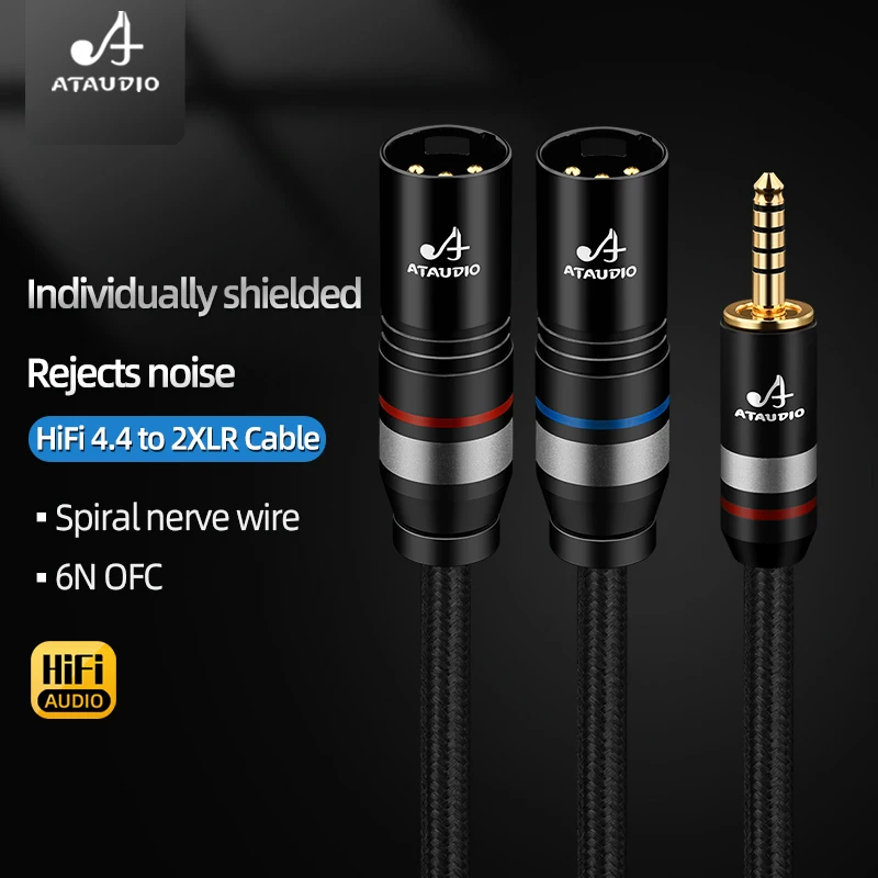 

Высококачественный кабель 6N OFC HiFi от 4,4 до 2XLR для усилителя MP3, ЦАП, разъем 4,4 мм, 2,5 мм, внешний разъем до 2XLR, 3-контактный аудиокабель