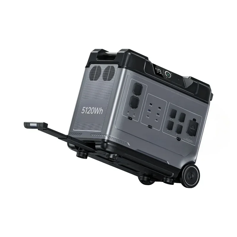 1200 Watt Portable Power Station Lifepo4 Rechargeable MPPT Controller Plug Flashlight Solar Panel Generator