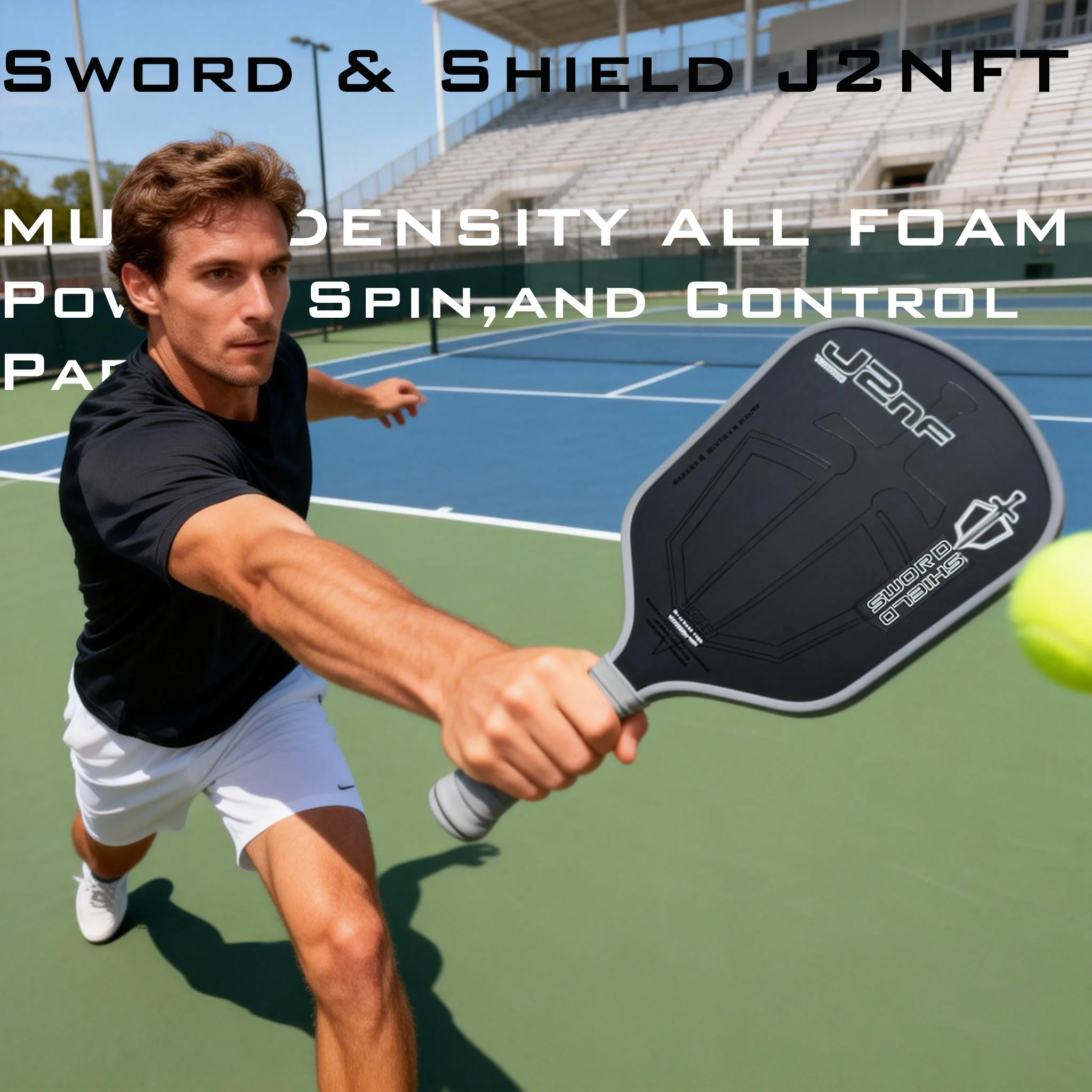 Professional T700 Carbon Fiber Pickleball Paddle - Durable J2NF Core Impact-Resistant for Sports and Fitness for Power And Spin