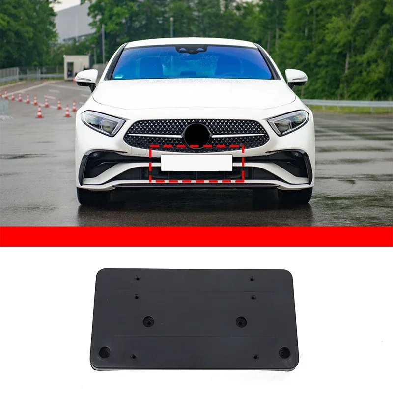 

For Mercedes-Benz GLS W167 2020-2022 ABS Black Car Front Bumper License Plate Bracket Car Accessories 1678851909