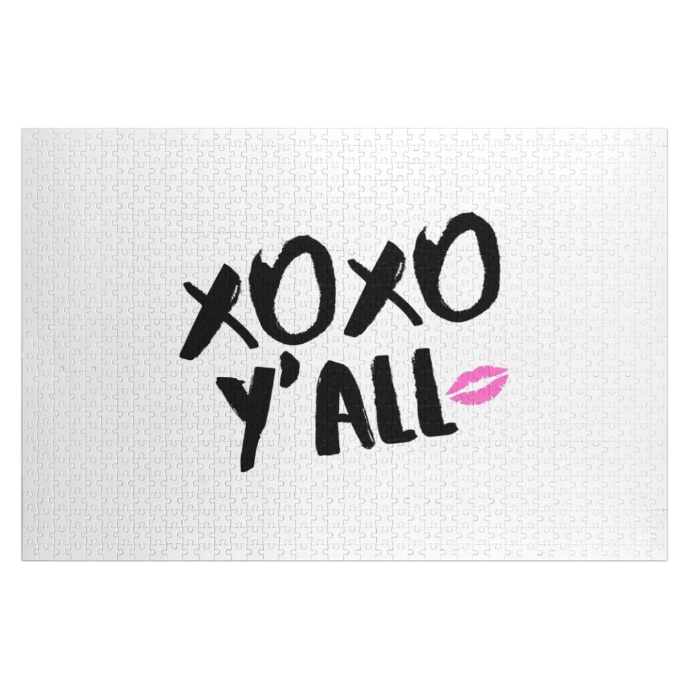 XOXO Y_all, saying girl gift Jigsaw Puzzle Custom Wooden Name Jigsaw Custom With Photo Jigsaw For Kids Puzzle
