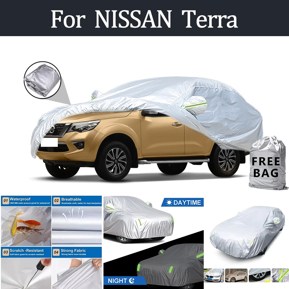 

For NISSAN Terra Car Cover Outdoor Protection Covers Snow Sunshade Waterproof Dustproof Exterior UV Car Accessories