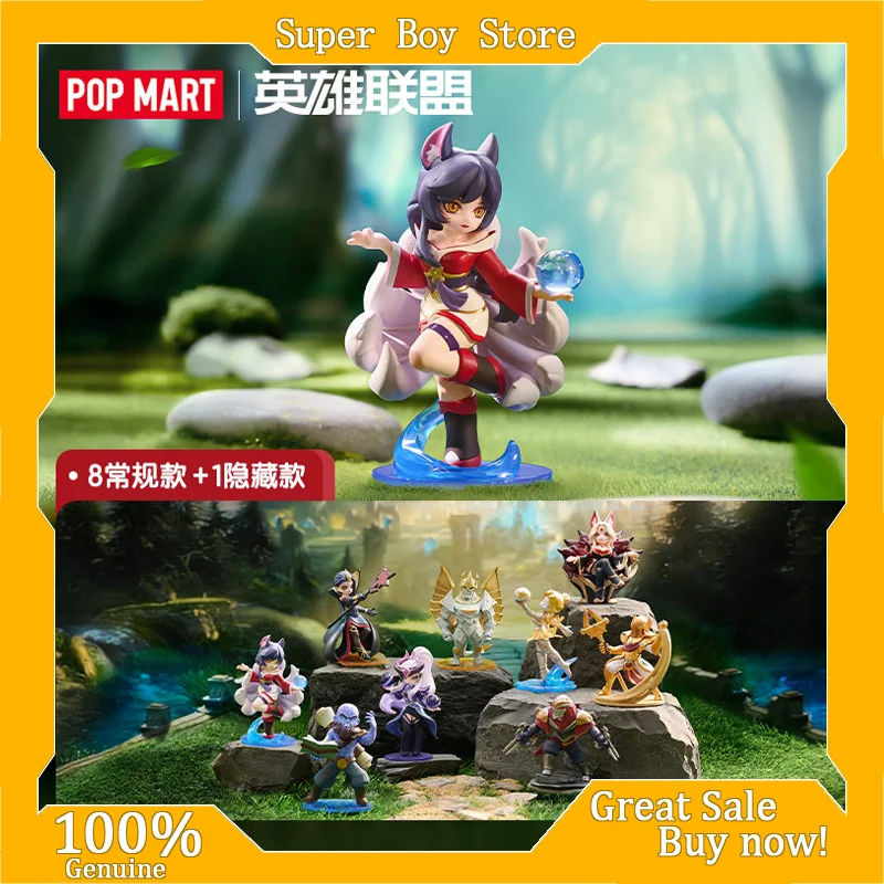 

POP MART League Of Legends Ahri Galio Zed Mid Lane Showdown Series Blind Box Action Figures Anime Desktop Decor Gift Game Fans