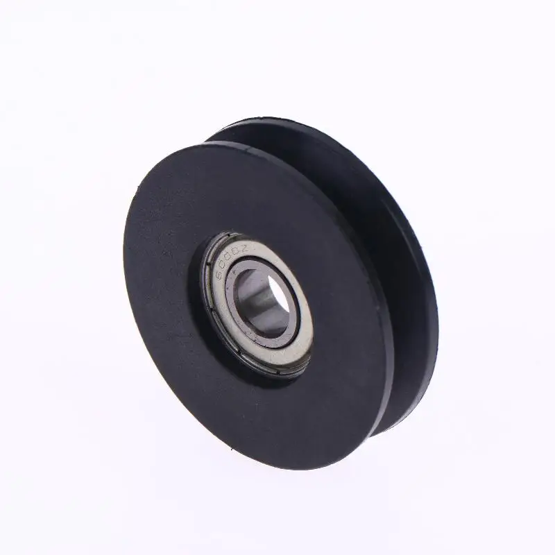 1Pc Nylon Wheel Pulley Wheel 10*50*13mm Roller U Grooved Wheel Wire Rope Over Line Lifting Pulley...