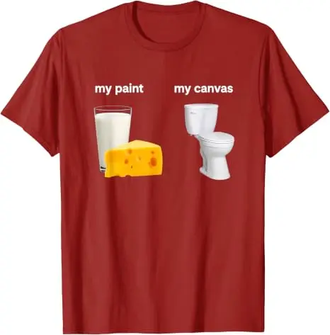 Milchkäse, meine Farbe, die Toilette, meine Leinwand, lustiges Milchprodukte-Humor-T-Shirt, Y2k, Laktoseintoleranz, Badezimmer, Essen, Grafik, Witz, Spruch, T-Shirt – Detail 15