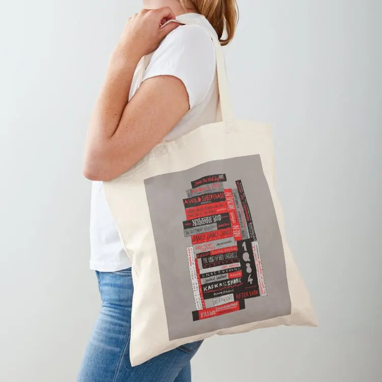 

Murakami Book Stack Fanatic (Colour) Tote Bag shopping cart bags Cloth bags Eco bag
