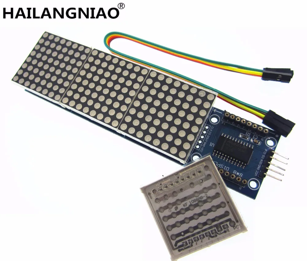 

10pcs MAX7219 Dot Matrix Module Microcontroller 4 In One Display with 5P Line 4 in 1