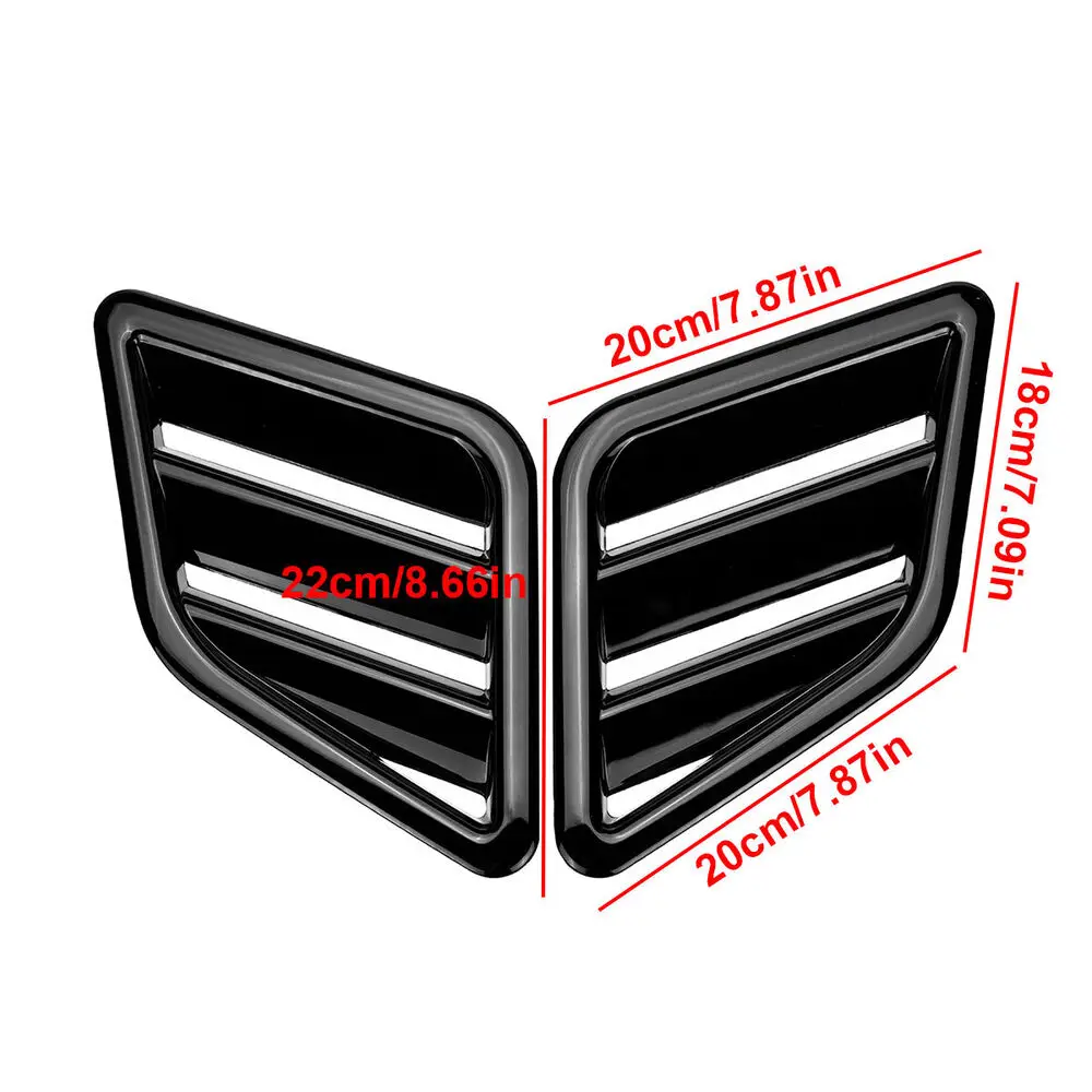 Vauxhall / Opel Astra H J K Corsa D E Louvers 용 엔진 후드 벤트 커버, 에어 스쿠프 보닛 벤트 커버, 광택 블랙, 2X