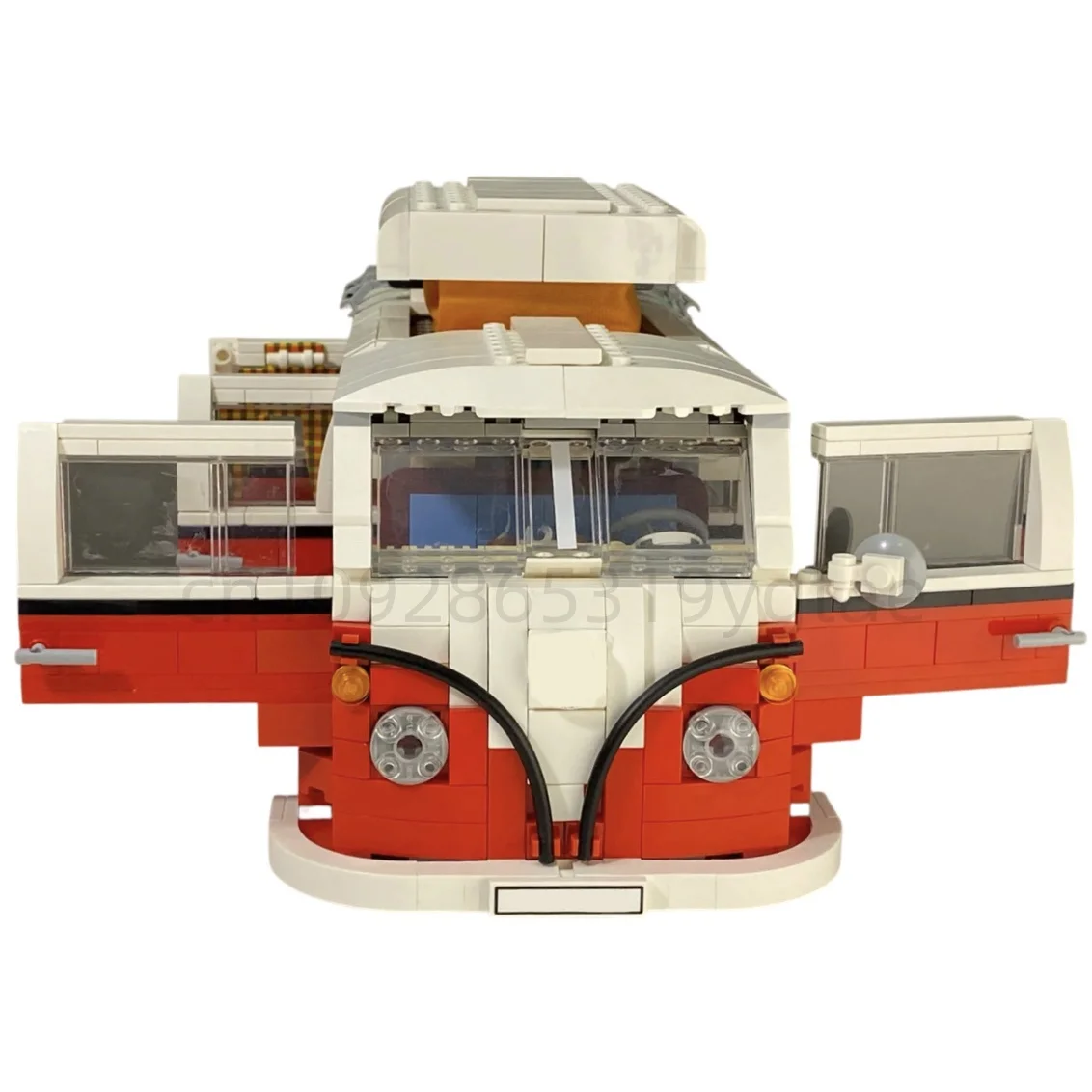 الرجعية شاحنة التخييم سيارة اللبنات 10220 MOC 1354 قطعة الطوب التقنيات المركبات الجمعية حافلة لعبة مجسمة الصبي الكبار جمع هدية