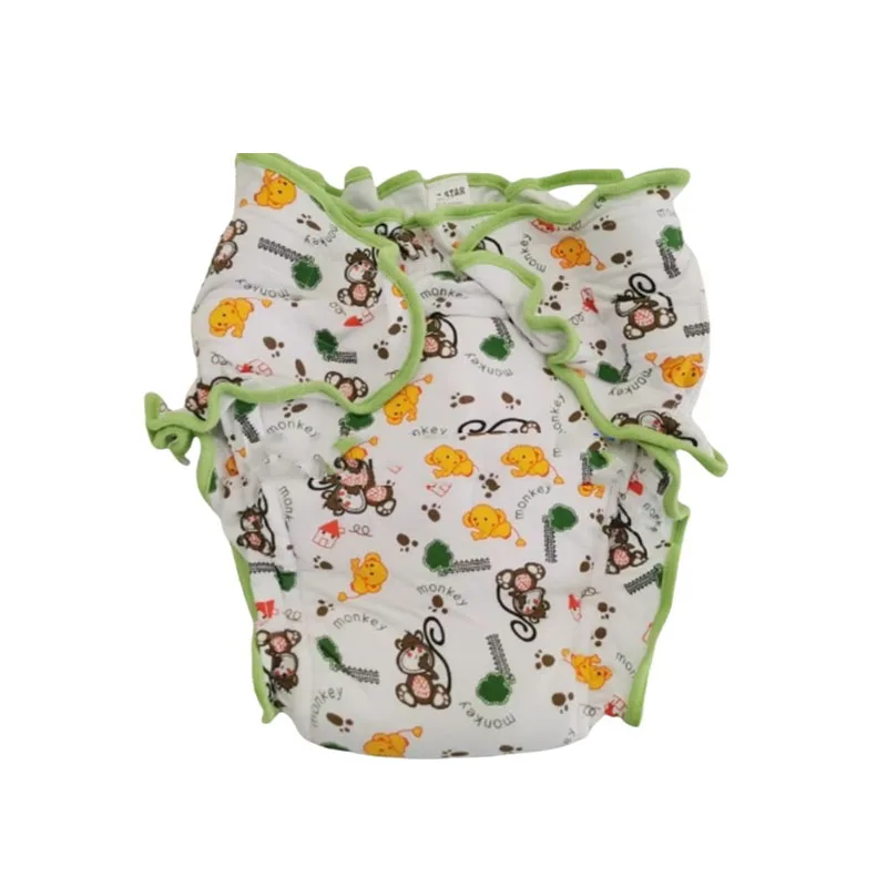 

ABDL подгузник для взрослых и детей, короткие мультяшные узоры с внутренней подкладкой, хлопковые тренировочные штаны, моющиеся подгузники, трусики, учебные штаны для пары