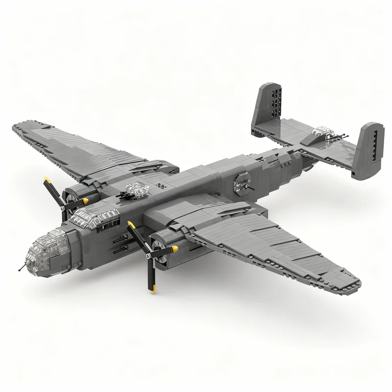 

2206PCS MOC Creative Model B 25 Mitchell Premium Display Assembly Bricks DIY Home Decor Gift Collectible Decoration Collection