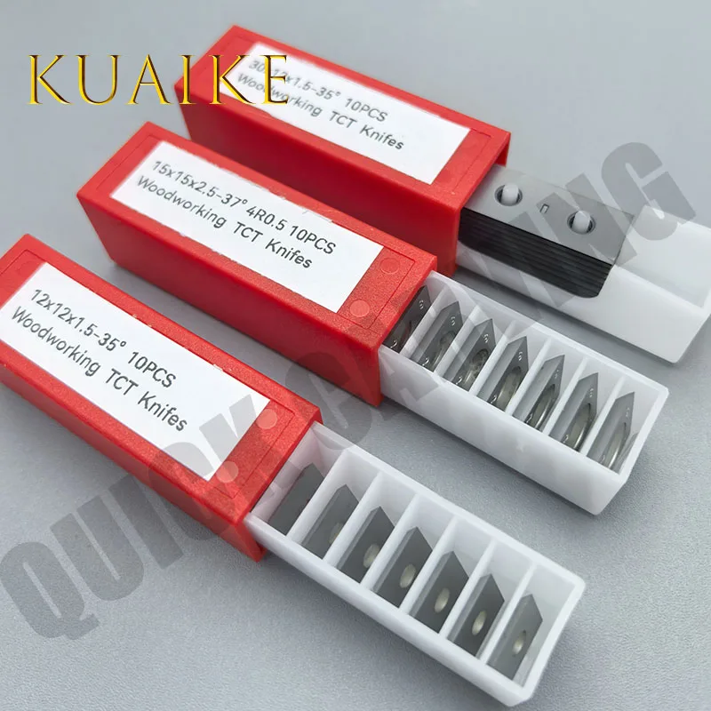 10PCS Square Insert Blades Milling 35 Degree Lathe Chisel Spiral Replacement Planer Blade 12X12X1.5mm 35degree