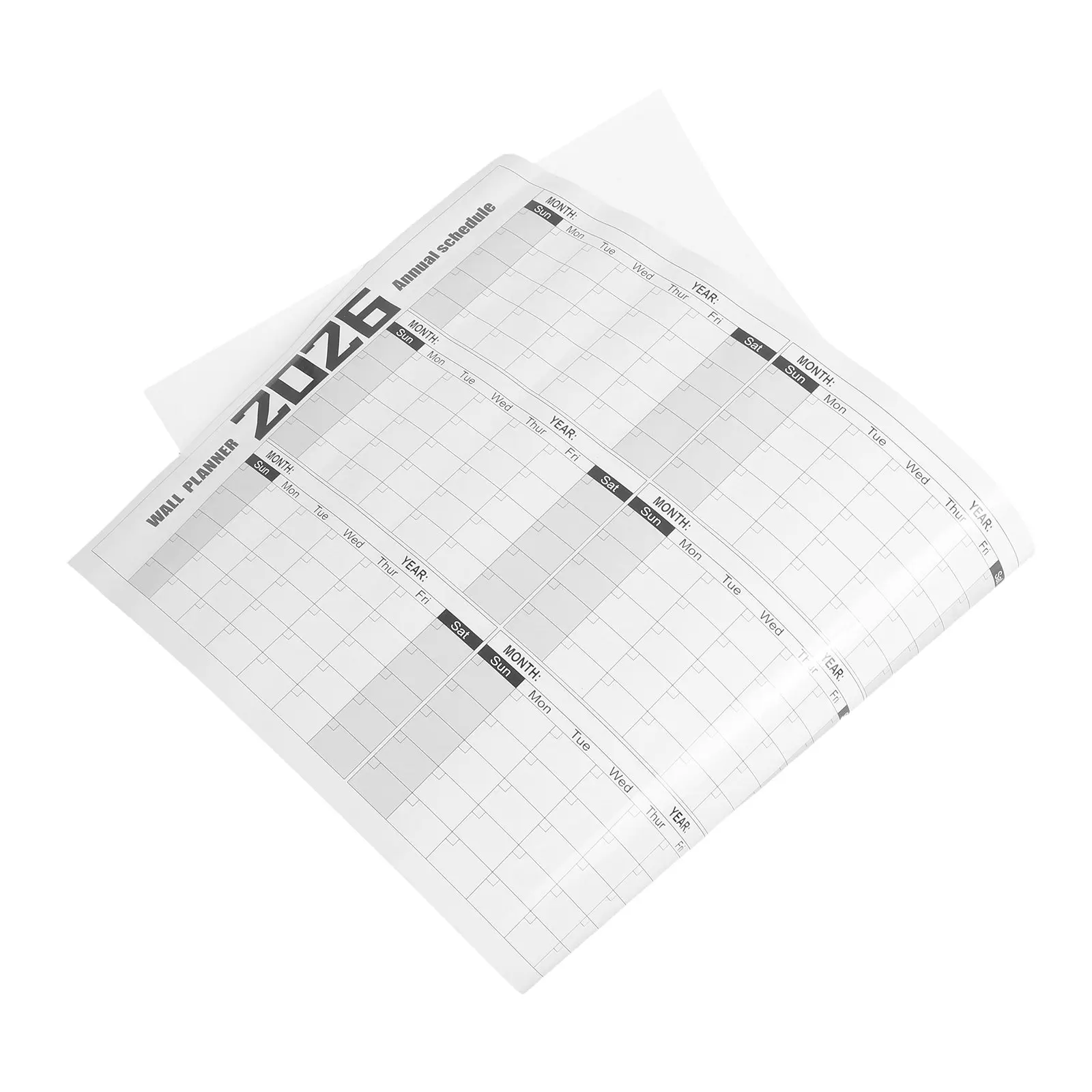 100x42cm Dry Erase Wall Calendar Large Reusable Undated Yearly Planner Whiteboard Surface Waterproof Oil Resistant Monthly