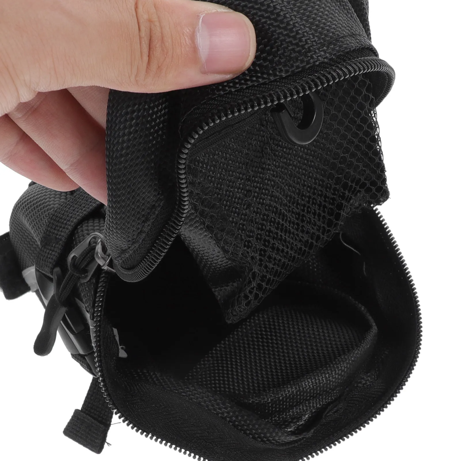 

Waterproof Canvas Bike Saddle Bag Reflective Stripes Quick Release Cycling Seatpost Tail Bag for Outdoor Riders