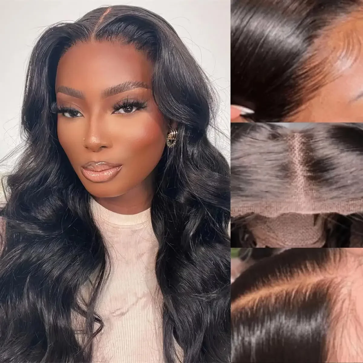 

Pre -Cut Glueless Wigs Body Wave Human Hair Ready To Go 6x4 5x5 Lace Closure Wig For Black Women Curly Remy Lace Wig Pre Plucked