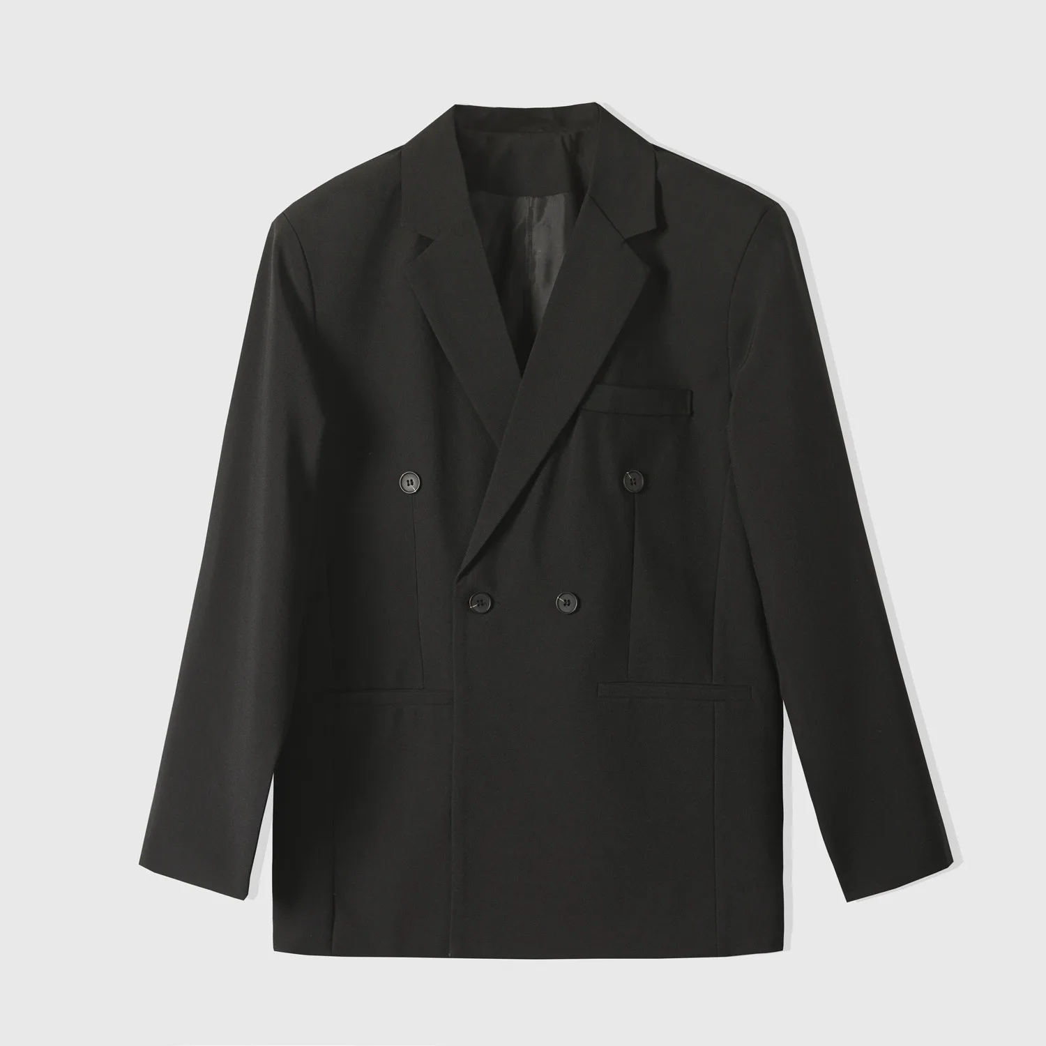 Men's Casual Suit Solid Color Double Breasted Suit Jacket Male Fashion Classic Style Formal Groom Groomsman Wedding Dress Jacket