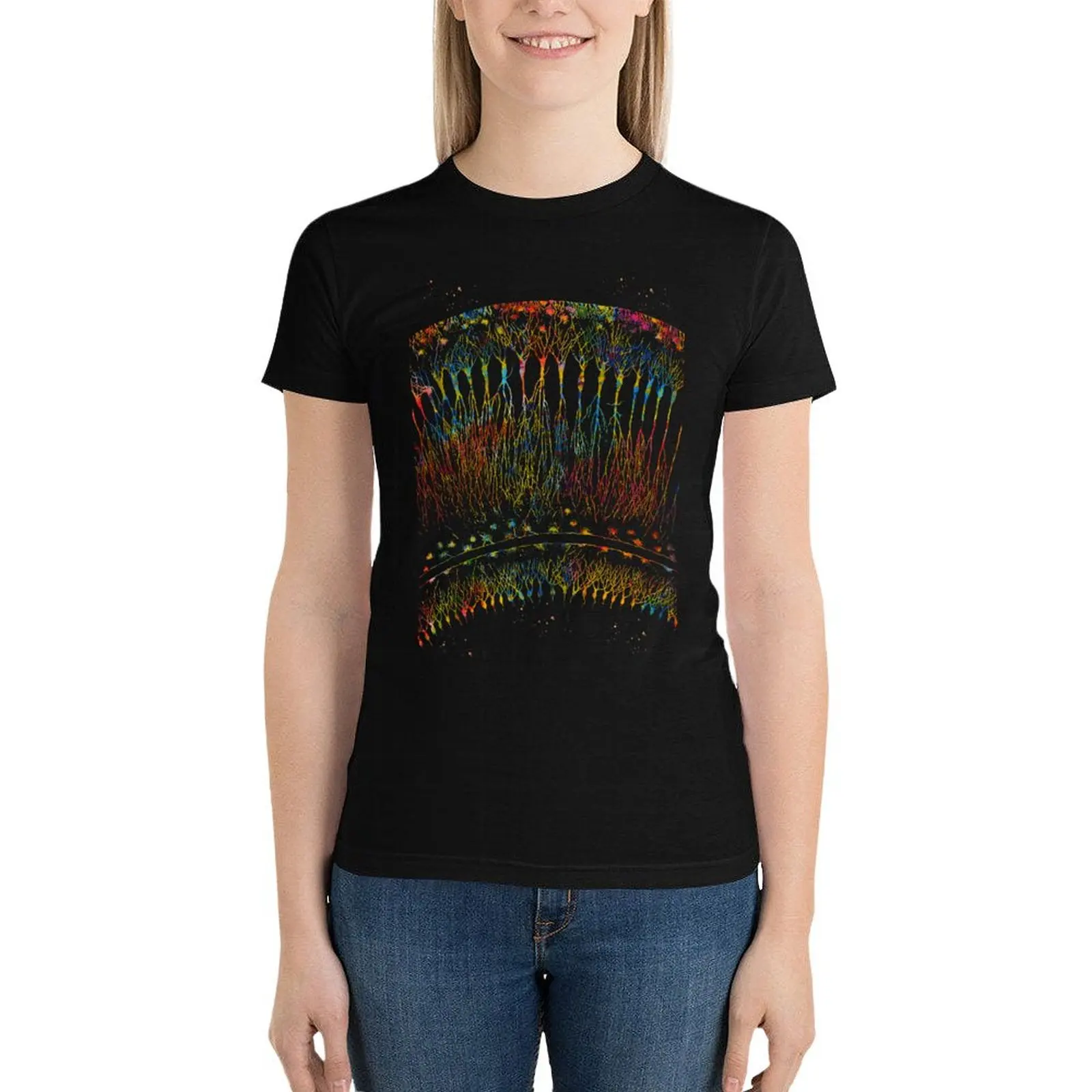 Camiseta Cortical Neurons para mujer, ropa kawaii, ropa gráfica, camiseta para mujer