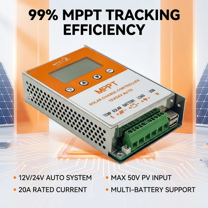 

Высокоэффективное оборудование для управления солнечными батареями MPPT, контроллер заряда солнечных батарей, для домашней солнечной электростанции на крыше или во дворе.