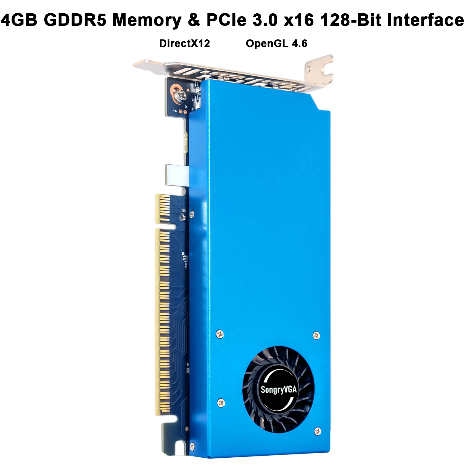 بطاقة رسومات SongryVGA GeForce GTX 1650 4GB GDDR5 منخفضة المستوى، 128 بت PCIe 3.0، HDMI ومنفذ DisplayPort، للألعاب وأجهزة الكمبيوتر SFF