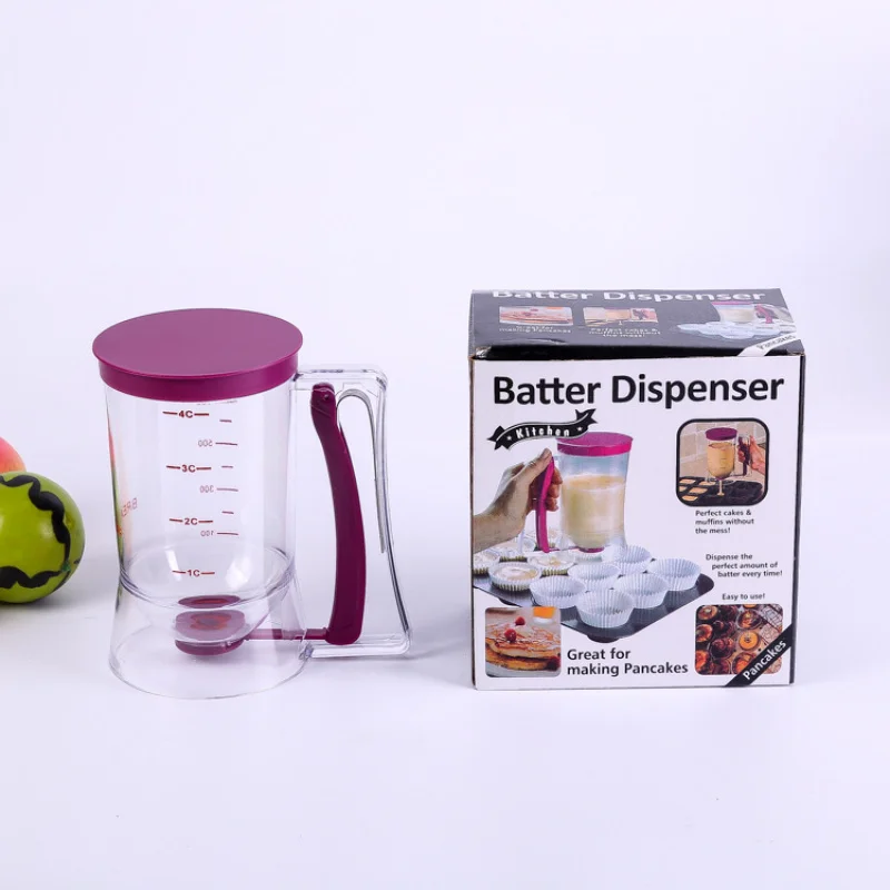 Vaso para masa con revestimiento de aluminio, separador multifuncional, embudo para masa y pasta, vaso para masa manual de operación manual