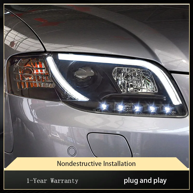 

Car Lights for Audi A4L B8 2005-2008 Headlight Projector Lens LED DRL Halogen Signal Front Lamp Automotive Tools Accessories