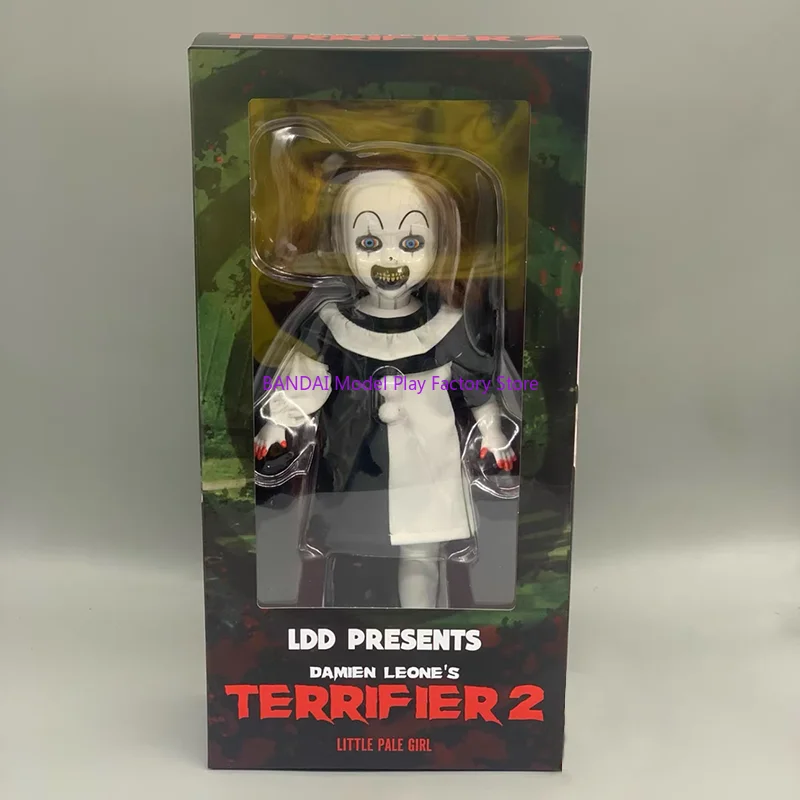 Original Mezco Toyz Terrifier 2 Little Pale Girl Living Dead Dolls LDD Present DAMIEN LEONE‘s Window Box In Stock Figures Model