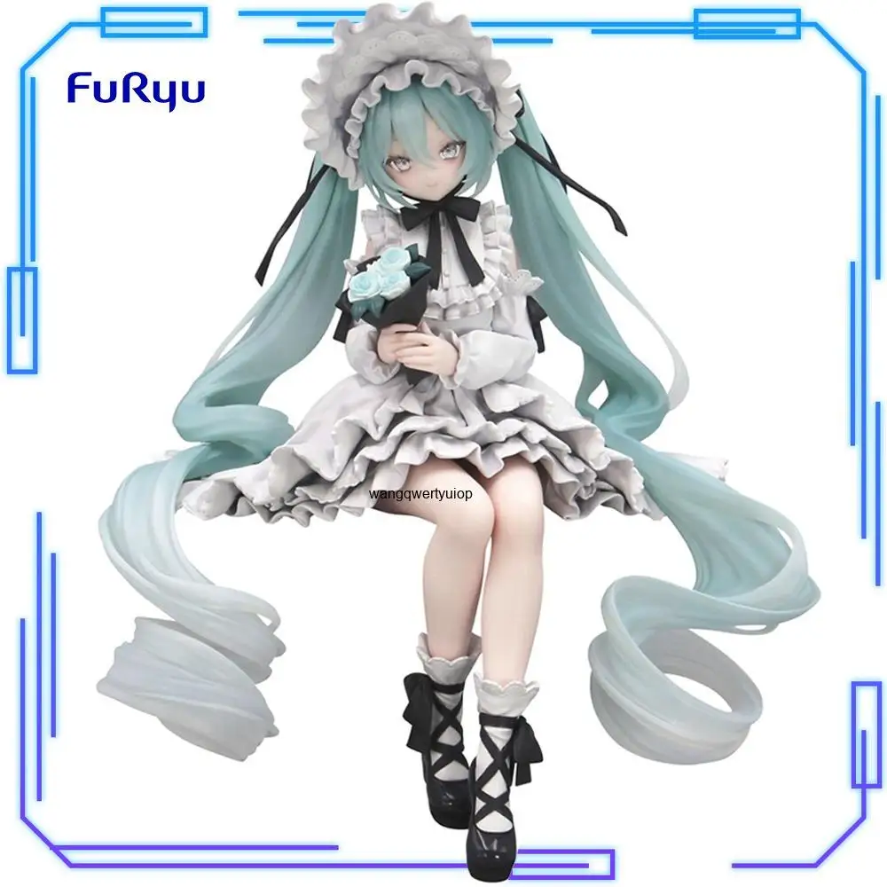 Auf Lager: FuRyu Original Piapro Charaktere Hatsune Miku Noodle Stopper Figur Vintage Puppe Ver. 15cm Sammlermodell Spielzeug