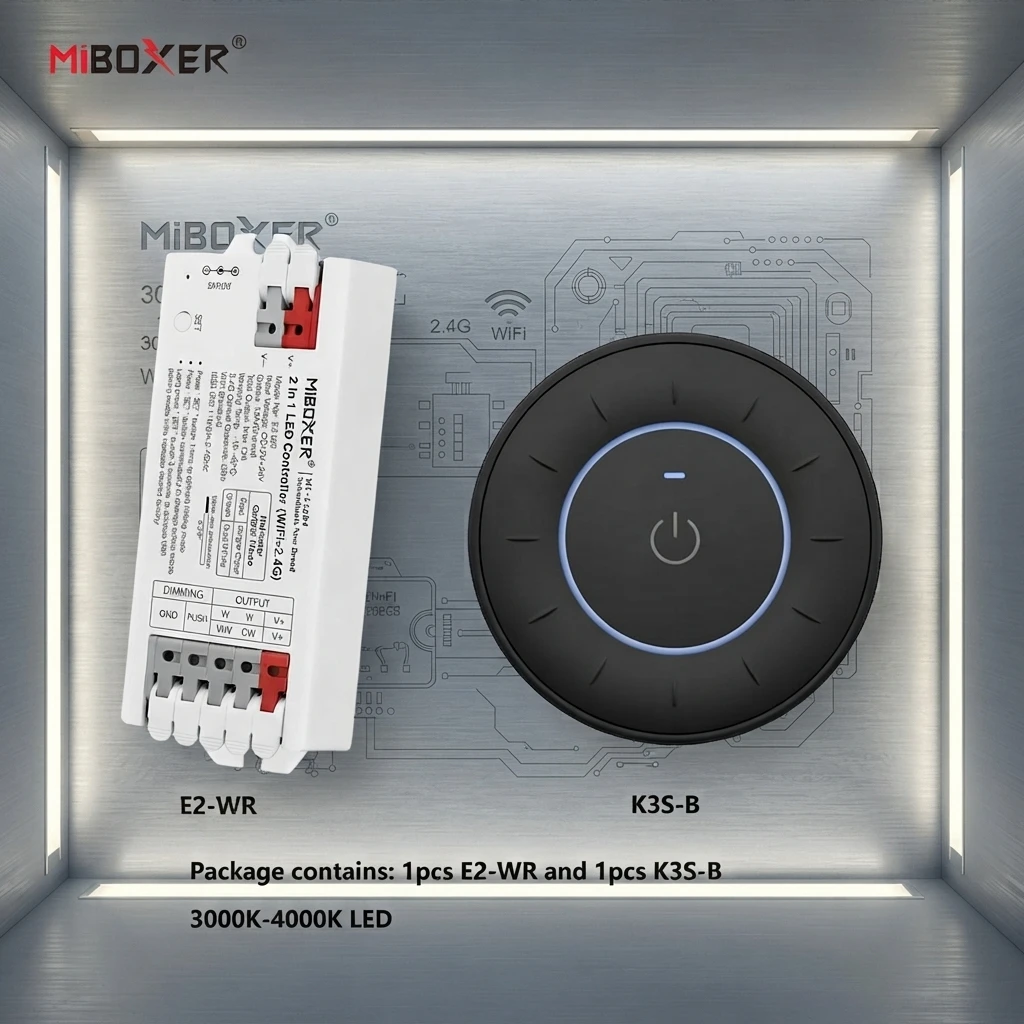 Miboxer E2-WR K3 K3P K3S 2in1 Smart WIFI+2.4GHzRF Tuya APP Voice Control Dimmer Single color Dual color LED Strip Controller