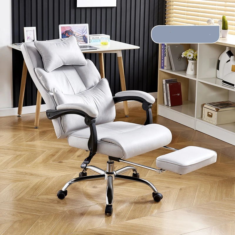 White Office Chair Recliner Headrest Sleep Lounge Home Office Chair Floor Conference Executive Chaise Bureau Office Furniture