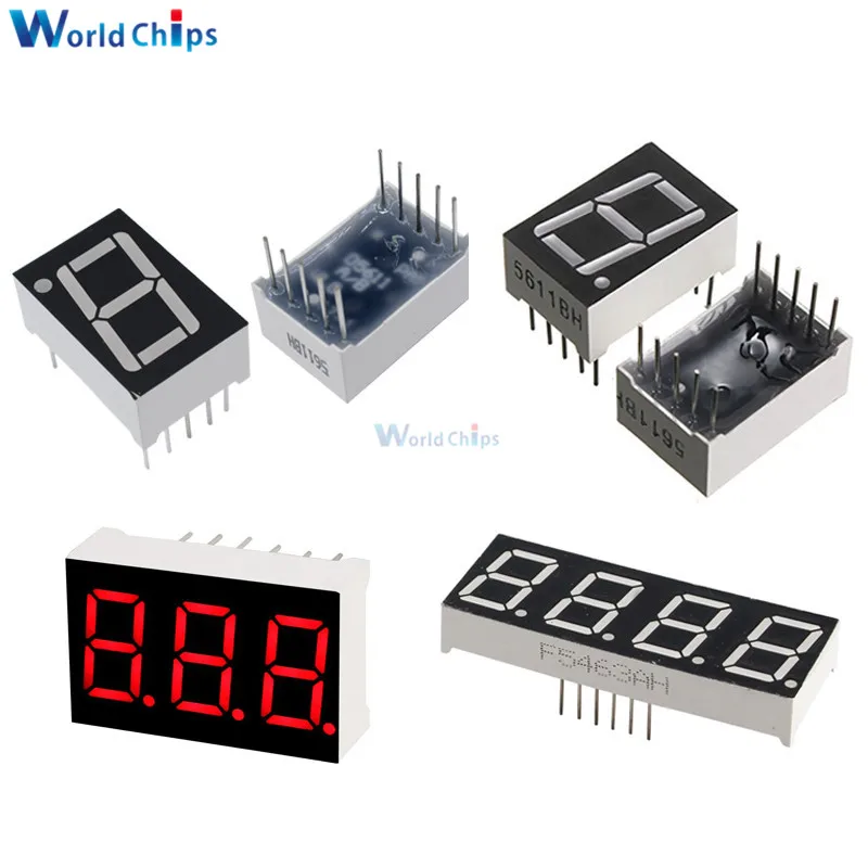 

0.56inch LED display 7 Segment 1 Bit/2 Bit/3 Bit/4 Bit Digit Tube Red Common Cathode / Anode Digital 0.56 inch led 7segment