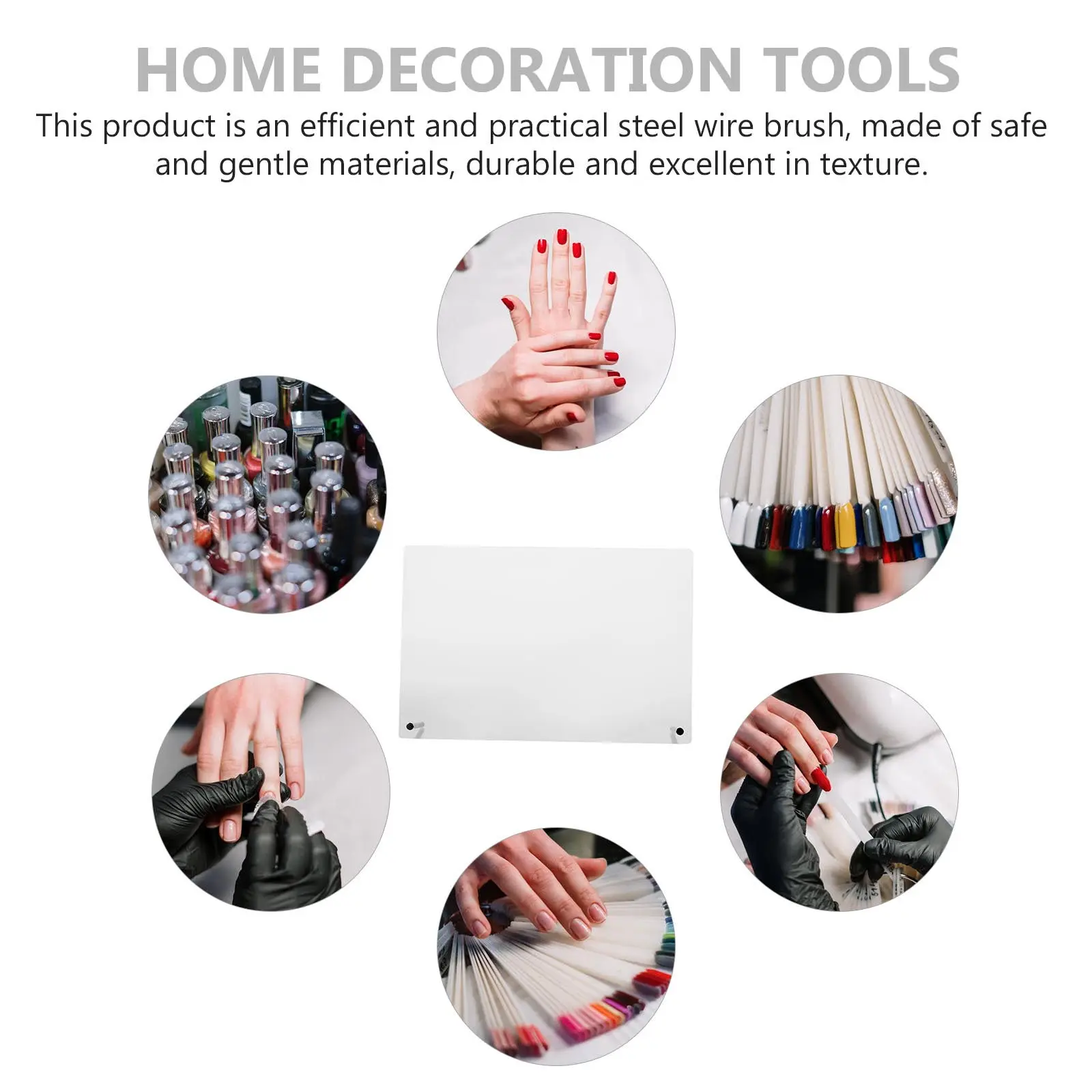 

1Set Nail Tip Display Rack Clear Acrylic Build with 50 Display Strips Strong Steel Brackets for Salon Or Home Use Sample Showing