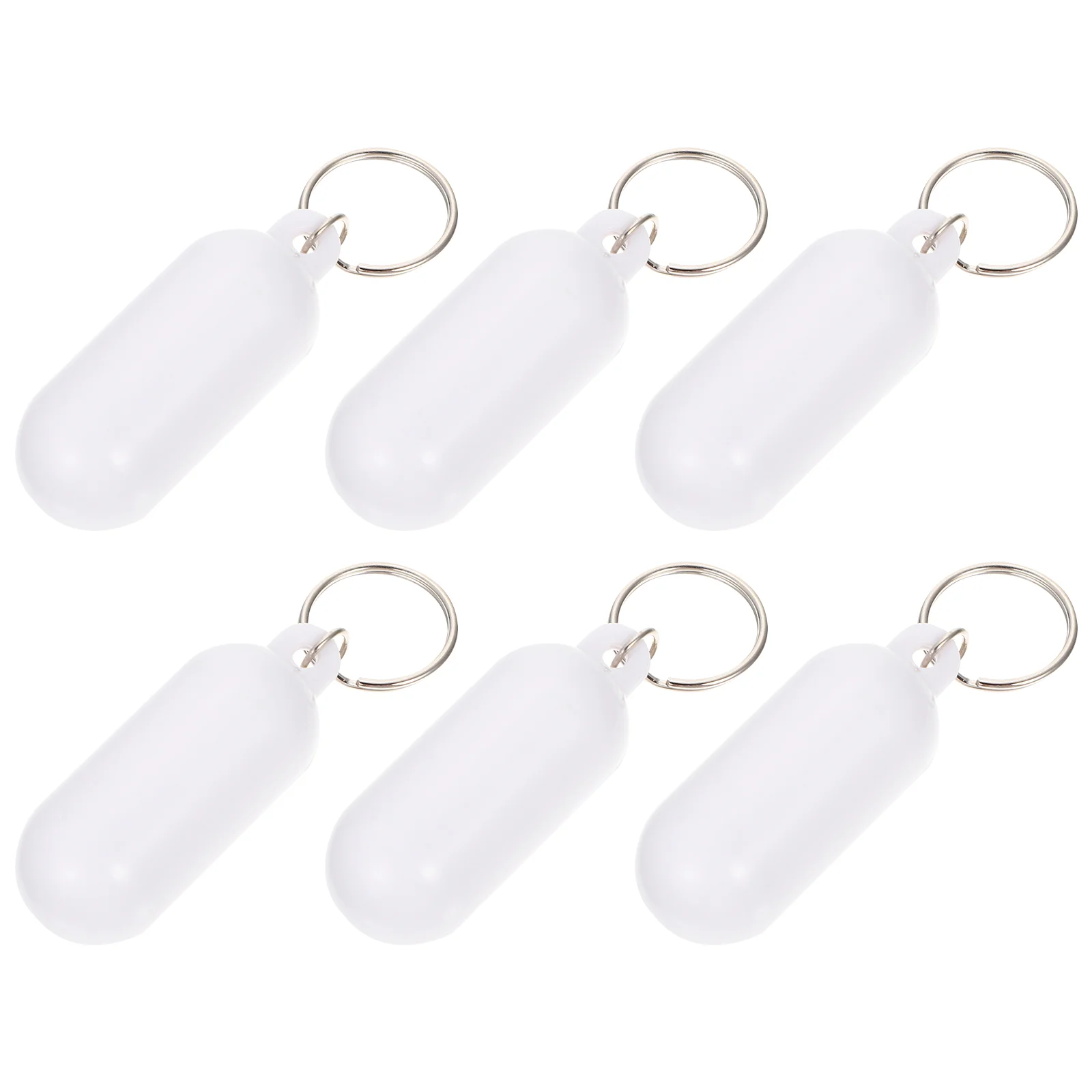 6 Pcs Floating Key Ring Keychain Pendant Bag Keyrings Sailing Fob Car Boat Abs Work