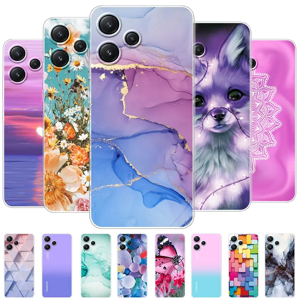 For Xiaomi Redmi 12 5G Case Coque For Redmi 12 Clear Shockproof Cover Soft Silicone TPU Protect Phone Case For Redmi 12C Fundas