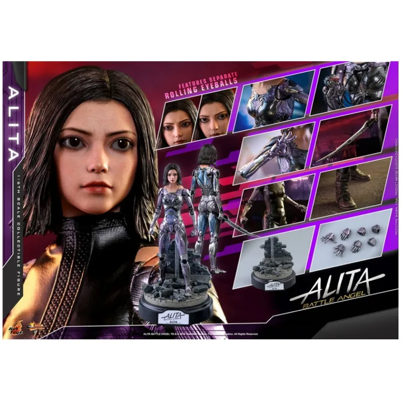 In Stock Ht Hottoys 1/6 Mms520 Battle Angel Alita Gunmen Anime Action Figure Toy Gift Model Collection Hobbies Gift Toy