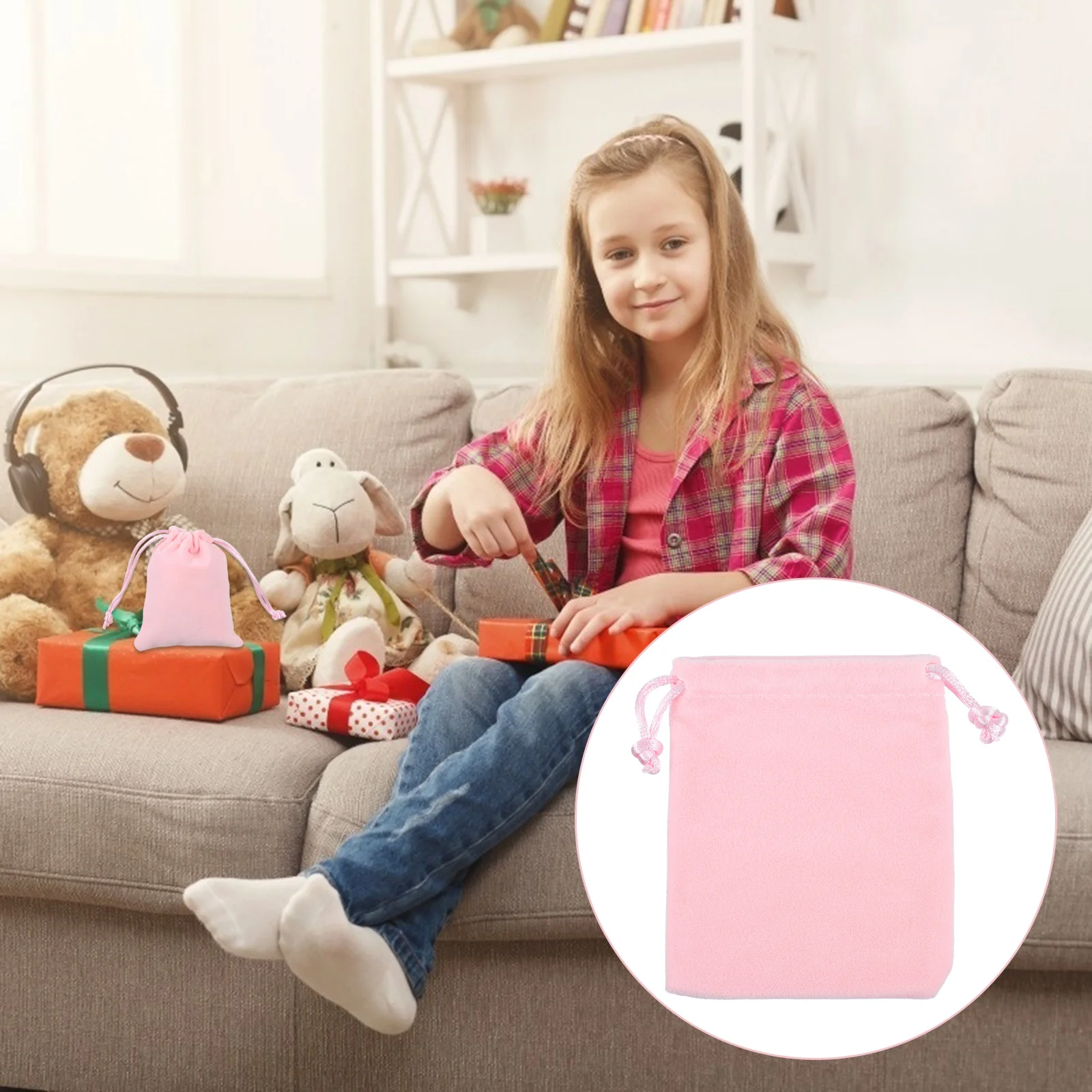 

25 Pcs Packaging Bags Jewelry Storage Watch Pouches for Pink Drawstring Gift Travel
