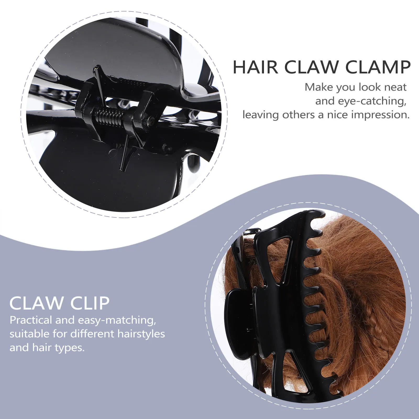 

2 шт., большой акриловый зажим для душа, дизайн зубов для густых тонких волос, ванна, макияж, дорожный инструмент для укладки волос