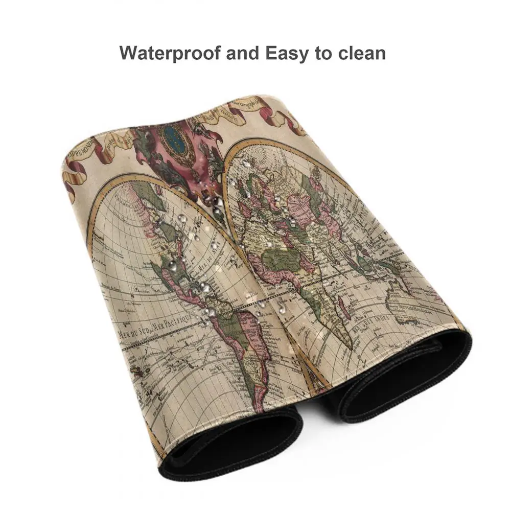 Retro navigation Map Art HD Mouse Pad Gamer Mousepad Large Mouse Mat Natural Rubber Desk Rug PC Desk Mats Design Mousepads