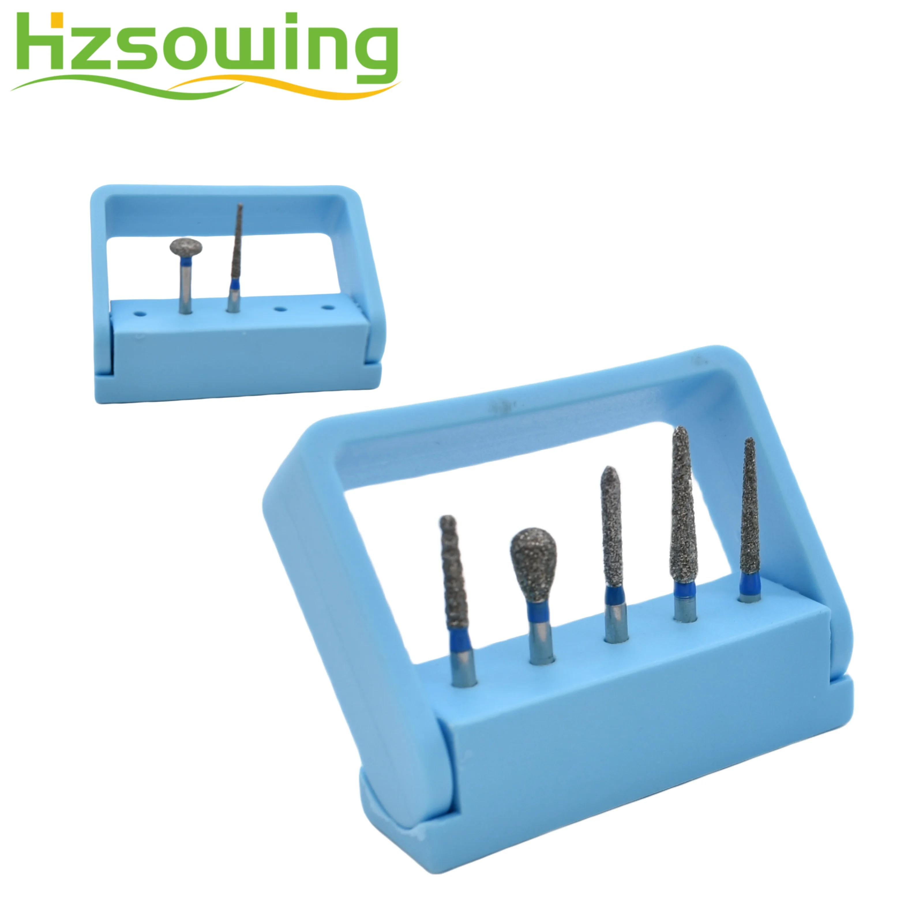 Dental Burs Holder Dental Laboratory Material Disinfection Box With 5 Holes For High Speed  FG Diamond Tungsten Carbide burs