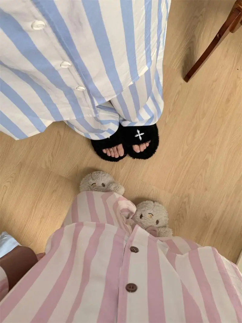 سانريو جديد منامة مجموعة مرحبا كيتي الكرتون لطيف شريط منامة الإناث ربيع الخريف جديد الترفيه المنزل الملابس مجموعة زوجين دعوى