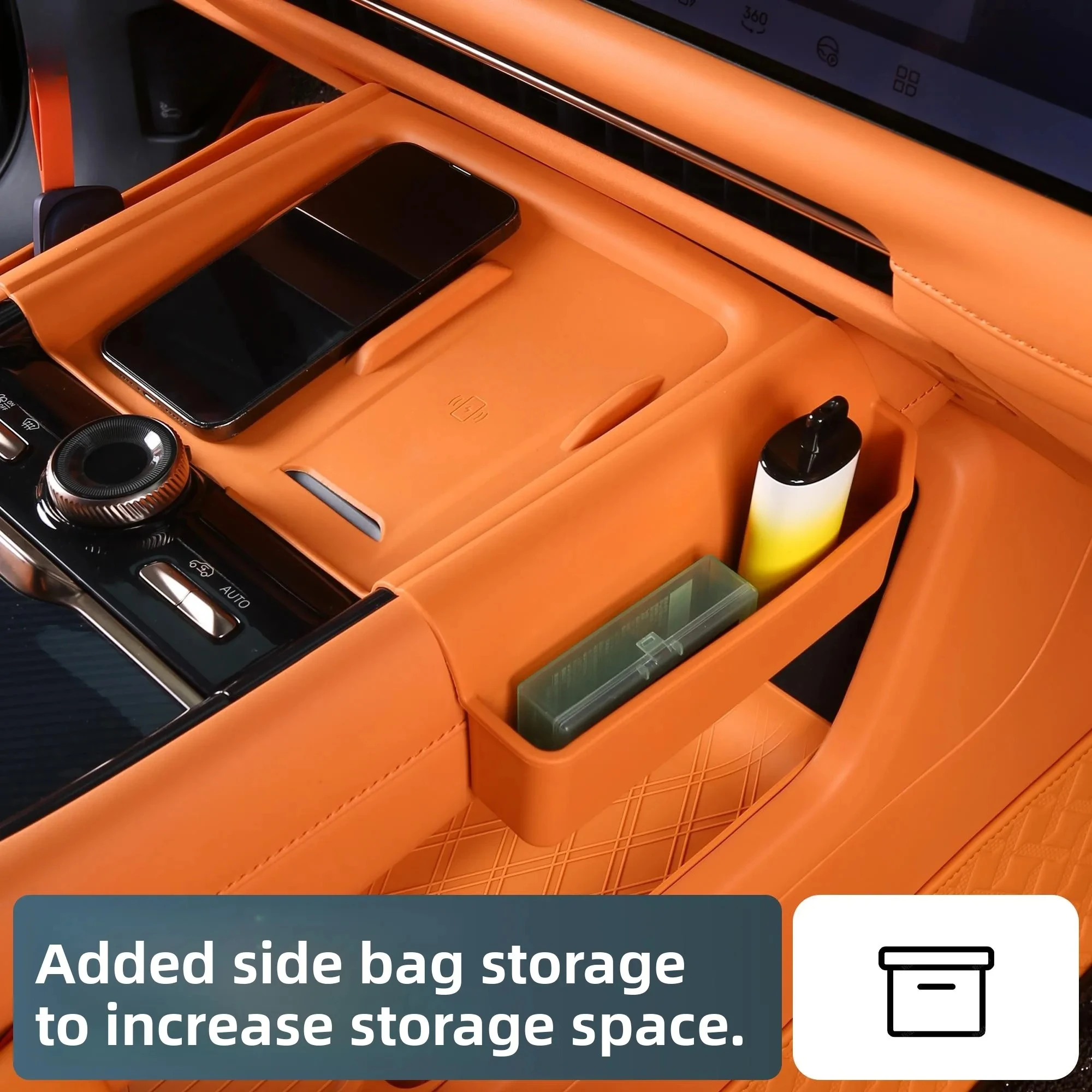 

Car Center Console Wireless Charging Silicone Pad Anti-scratch Protective Mat Storage Organizer Tray For Lynk & Co 900 2025