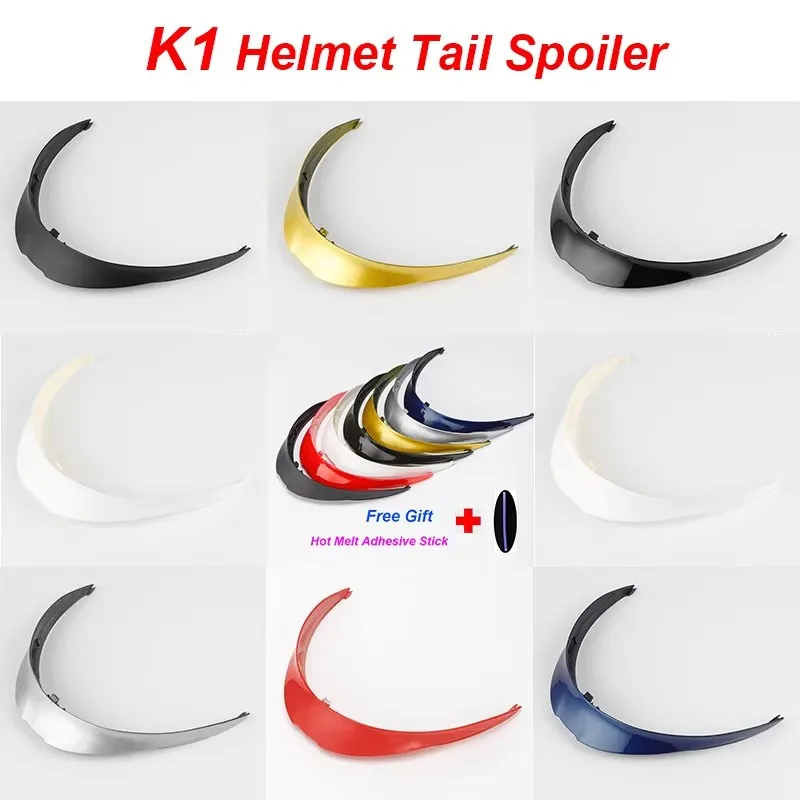 Motorcycle Helmet Rear Tail Spoiler Decor Accessories, Compatible with K1 Helmet, Not Suitable for S Size