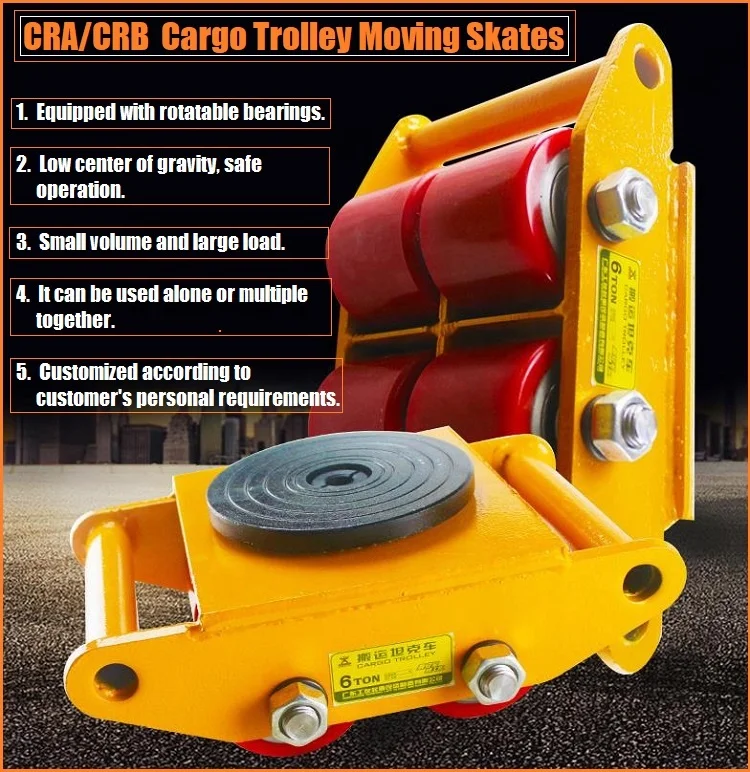 Customizable Cargo Trolley Machine Dolly Skate Platform Structure Machinery Roller Mover Transport Trolley OEM Support